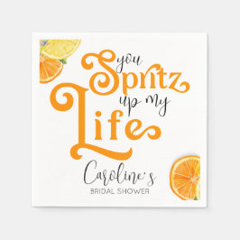 カクテルアペロスピリッツイタリアンスタイルブライダルシャワー スタンダードカクテルナプキン