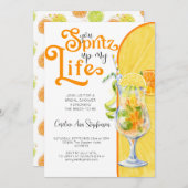 カクテルアペロスピリッツイタリアンスタイルブライダルシャワー 招待状 (正面/裏面)