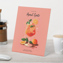 カクテルアペロルスピリッツ婚約パーティ 台座サイン