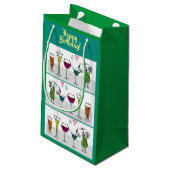 カクテルアルコールバースデーパーティーイベントおもしろいサイズ スモールペーパーバッグ (裏面アングル)