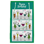 カクテルアルコールバースデーパーティーイベントおもしろいサイズ スモールペーパーバッグ (正面)