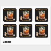 カクテルアワーで岩の上に私のスコッチを作る スクエアシール (シート)