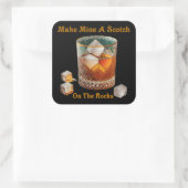 カクテルアワーで岩の上に私のスコッチを作る スクエアシール (バッグ)