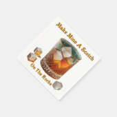 カクテルアワーで岩の上に私のスコッチを作る スタンダードカクテルナプキン (角)