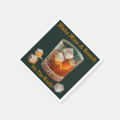 カクテルアワーで岩の上に私のスコッチを作る スタンダードカクテルナプキン (角)