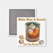カクテルアワーで岩の上に私のスコッチを作る マグネット (正面/裏面)