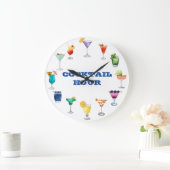 カクテルアワーウォーターカラードリンクmartini ラージ壁時計 (ホーム)