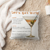 カクテルアワーダーティマルティーニレシピ クッション (ブランケット)