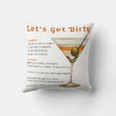 カクテルアワーダーティマルティーニレシピ クッション (裏面)