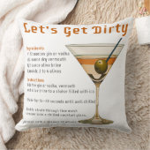 カクテルアワーダーティマルティーニレシピ クッション (ブランケット)