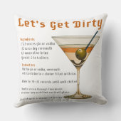 カクテルアワーダーティマルティーニレシピ クッション (裏面)