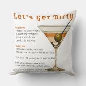 カクテルアワーダーティマルティーニレシピ クッション (正面)