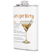 カクテルアワーダーティマルティーニレシピ フラスク (左)