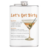 カクテルアワーダーティマルティーニレシピ フラスク (正面)