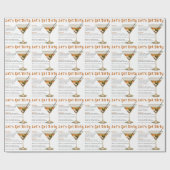 カクテルアワーダーティマルティーニレシピ ラッピングペーパー (フラット)