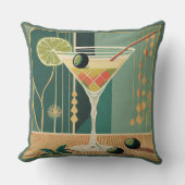 カクテルアワーマルティニミッドセンチュリーデザイン クッション (正面)