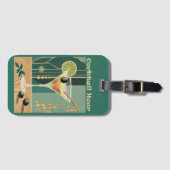 カクテルアワーミッドセンチュリーマルティモダンニ ラゲッジタグ (正面横)