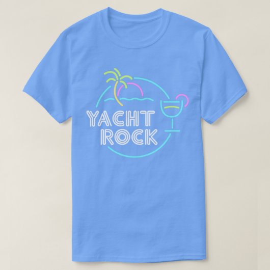 カクテルアワーヨットロックデザイン Tシャツ (デザイン正面)
