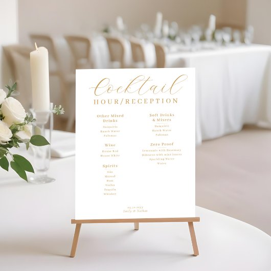 カクテルアワー披露宴ドリンクメニュー ポスター