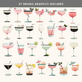 カクテルアートスクリプトのシグネチャードリンクの選択 台座サイン