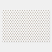 カクテルアートスター水玉模様金ゴールド白黒 ラッピングペーパーシート (正面3)