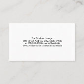 カクテルイラストレーションとベリー | バー 名刺 (裏面)