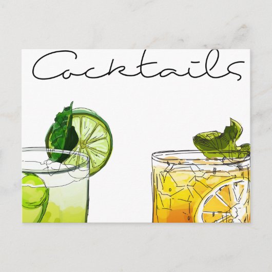 カクテルイラストレーション ポストカード (正面)