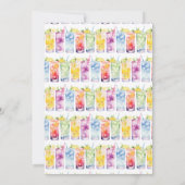 カクテルウェディングシャワーエレガントカップルシャワー 招待状 (裏面)