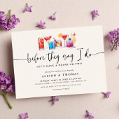 カクテルウェディングシャワー |婚約パーティ 招待状