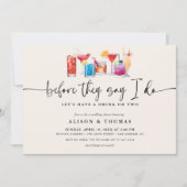 カクテルウェディングシャワー |婚約パーティ 招待状 (正面)