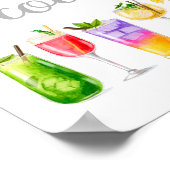 カクテルウォーターカラーバーデコル ポスター (角)