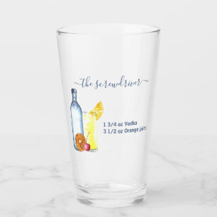 カクテルウォーターカラーレシピミックスドリンクウォッカ タンブラーグラス