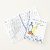 カクテルウォーターカラーレシピミックスドリンクウォッカ ノートブック (内部)