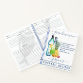 カクテルウォーターカラーレシピミックスドリンクカスタム ノートブック (内部)