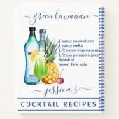 カクテルウォーターカラーレシピミックスドリンクカスタム ノートブック (裏面)