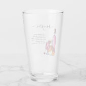 カクテルウォーターカラーレシピミックスドリンクサングリア タンブラーグラス (裏面)