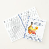 カクテルウォーターカラーレシピミックスドリンクテキーラ ノートブック (内部)