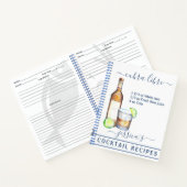 カクテルウォーターカラーレシピミックスドリンクラム ノートブック (内部)