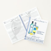 カクテルウォーターカラーレシピミックスドリンク ノートブック (内部)