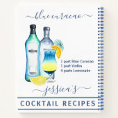 カクテルウォーターカラーレシピミックスドリンク ノートブック (裏面)