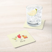 カクテルウォーターカラー紙コースター スクエアペーパーコースター (インサイチュ)