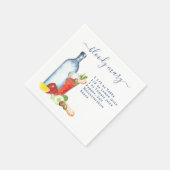 カクテルウォーターレシピミックスドリンク血メアリー スタンダードカクテルナプキン (角)