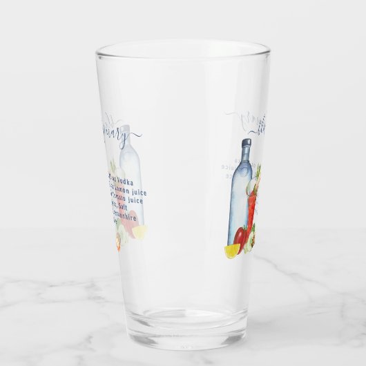 カクテルウォーターレシピミックスドリンク血メアリー タンブラーグラス (左)