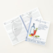 カクテルウォーターレシピミックスドリンク血メアリー ノートブック (内部)