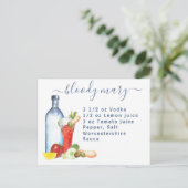 カクテルウォーターレシピミックスドリンク血メアリー ポストカード (スタンド正面)