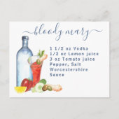カクテルウォーターレシピミックスドリンク血メアリー ポストカード (正面)