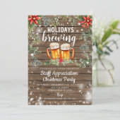 カクテルウ素朴ィードクリスマススタッフホリデーパーティー 招待状 (スタンド正面)