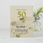 カクテルエレガント50モダンth birthday invitation 招待状 (スタンド正面)