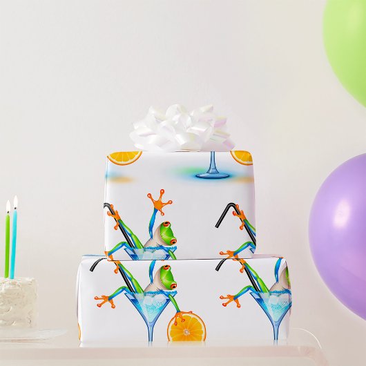 カクテルカエル ラッピングペーパー