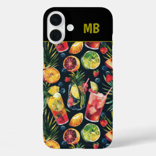 カクテルカラフルの電話ケース iPhone 16 PLUSケース